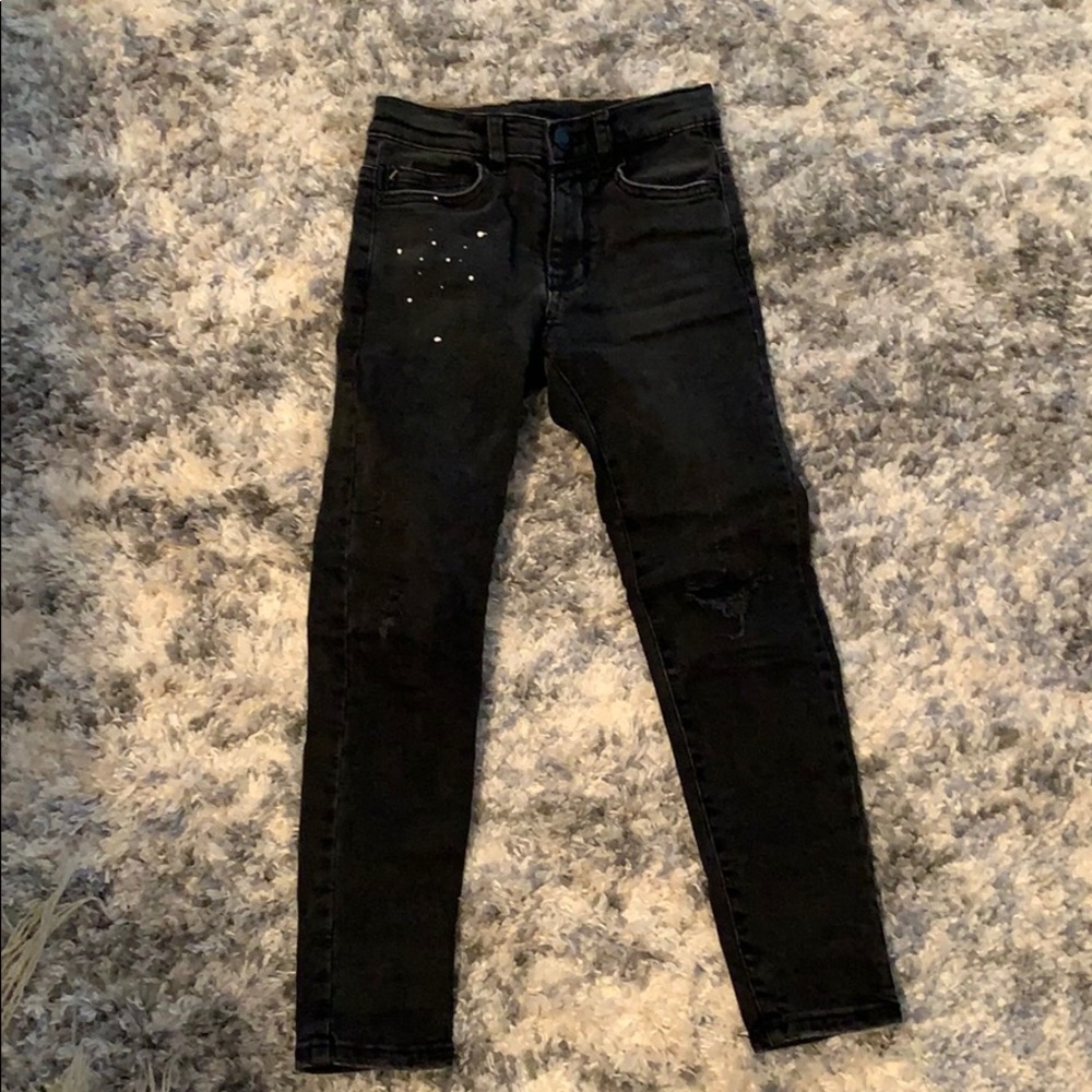 Toddler boy black distress jeans